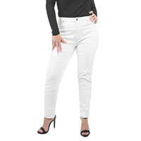 HALSTON White Denim Skinny High Waist Jeans - Size 8
