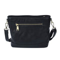Hong Kong Closeout Collection Black & Blue Zebra Print Pattern Genuine Leather Crossbody Bag (9.45"x7.09"x3.15") - Sticky add to cart bar