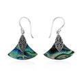 Abalone Shell Triangular Earrings in Sterling Silver - Sticky add to cart bar