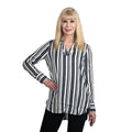 LEMON TART Striped Collared Long Sleeve Tunic - L - Sticky add to cart bar