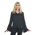 LEMON TART Black Flounce Sleeve Blouse - L - Sticky add to cart bar