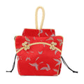 Black Butterfly Pattern Silk & Polyester Qipao Potli Bag - Sticky add to cart bar
