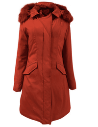 FTX Long Vegan Down Puffer Jacket with Removable Hood - Black - (L)