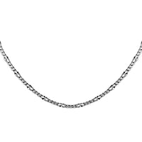 Italian Sterling Silver 2mm Adjustable Bolo Figaro Chain 2.90 Grams