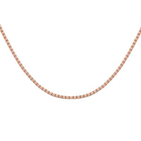 Italian 14K YG Over Sterling Silver 1mm Adjustable Bolo Box Chain 3.10 Grams