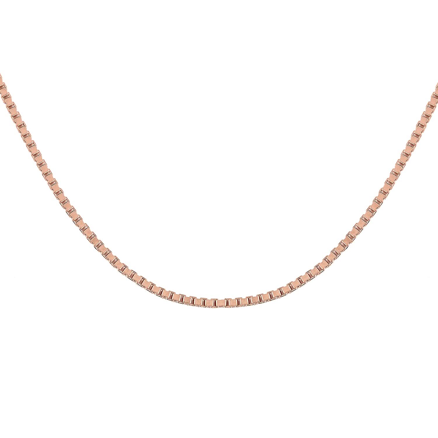 Italian 14K YG Over Sterling Silver 1mm Adjustable Bolo Box Chain 3.10 Grams (1)