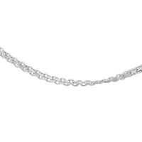 Italian Sterling Silver 2mm Bismark Necklace 24 Inches 4.20 Grams