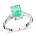 Rhapsody 950 Platinum AAAA Boyaca Colombian Emerald, Diamond (E-F, VS) Ring (Size 7.0) 3.00 ctw - Sticky add to cart bar