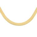 Italian 10K Yellow Gold 5mm Herringbone Chain Necklace 18 Inches 7.7 Grams - Sticky add to cart bar
