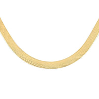 Italian 10K Yellow Gold 5mm Herringbone Chain Necklace 18 Inches 7.7 Grams