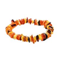Baltic Multi Color Amber Beaded Stretch Bracelet