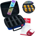 Flipo- Small RX Organizer , For Prescriptions & Supplements, Blue , Medicine Organizer , Pill Organizer Box , Pill Container Travel Case - Sticky add to cart bar