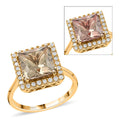 Doorbuster Certified & Appraised ILIANA 18K Yellow Gold AAA Turkizite and G-H SI Diamond Halo Ring 4.65 Grams 4.35 ctw - Sticky add to cart bar