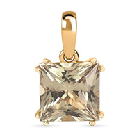 Certified Iliana 18K Yellow Gold AAA Turkizite Solitaire Pendant 3.00 ctw