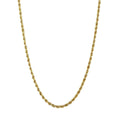 Rope Chain Necklace in 14K Yellow Gold, Gold Necklace, Gold Gifts 22 Inch Chain Necklace 1.5mm 1.70 Grams - Sticky add to cart bar