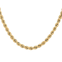 14K Yellow Gold Rope Chain Necklace, Gold Necklace, Rope Chain, Gold Chain, Princess Length Necklace