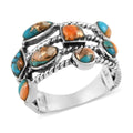 ANTA FE Style Spiny Turquoise Ring in Sterling Silver 2.10 ctw - Sticky add to cart bar