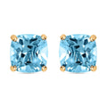 14K Yellow Gold Sky Blue Topaz Stud Earrings with Silicone Back 1.70 ctw - Sticky add to cart bar