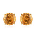 14K Yellow Gold Brazilian Citrine Stud Earrings with Screw Back 1.50 ctw - Sticky add to cart bar