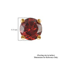 14K Yellow Gold Mozambique Garnet Round Stud Earrings 2.20 ctw - Sticky add to cart bar