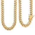 14K Yellow Gold Miami Cuban Chain Necklace 18 Inches 18.70 Grams - Sticky add to cart bar