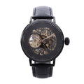 GENOA Automatic Mechanical Movement Watch with Black Genuine Leather Strap (41mm) - Sticky add to cart bar
