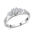 NY Closeout 14K White Gold G-H I1 Diamond Ring (Size 7.0) 4.30 Grams 0.80 ctw - Sticky add to cart bar