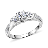 NY Closeout 14K White Gold G-H I1 Diamond Ring (Size 7.0) 4.30 Grams 0.80 ctw