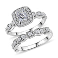 NY Closeout 14K White Gold G I1 Diamond Halo and Band Ring 6.50 Grams 1.30 ctw - Sticky add to cart bar