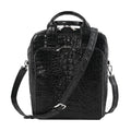 RIVER Brand Closeout, Organic Caiman Crocodile Black Shoulder Bag - Sticky add to cart bar