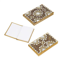 Set of 3 Cream & Blue Bedazzled Diary (7x5, 6x4, 3x5 in)