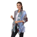 JOVIE Blue Flower Print Scarf (71"x35") - Sticky add to cart bar