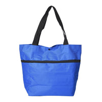 Blue Foldable Shopping Bag with Rollers