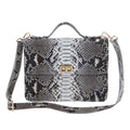 The Pelle Python Collection Handmade 100% Genuine Python Leather Natural Color Crossbody Bag (10"x6.7"x3.9") - Sticky add to cart bar