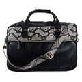 The Pelle Python Collection Handmade 100% Genuine Python Leather Black with Natural Color Laptop Bag (15.5"x12"x3.5") - Sticky add to cart bar