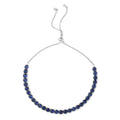 Simulated Blue Diamond Bolo Bracelet in Silvertone - Sticky add to cart bar