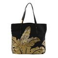 Foley & Corinna Black Faux Leather Palm Canvas Tote Bag - Sticky add to cart bar