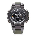 GENOA Japanese and Electronic Movement Multifunctional Key Watch in Blacktone Army Green Silicone Strap (46 mm) - Sticky add to cart bar
