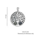 Connemara Marble From Ireland Tree of Life Pendant in Silvertone 30ctw - Sticky add to cart bar
