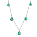 Blazing Red Quartz Station Necklace 20 Inches in Platinum Over Sterling Silver 21.25 ctw - Sticky add to cart bar