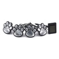 HOMESMART Set of 4 Waterproof Paw Print Solar Lights (3.42"x3.54"x3.54") (White Light) - Sticky add to cart bar