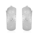 Textured Hoop Earrings in Sterling Silver 3.80 Grams - Sticky add to cart bar
