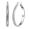 14K Rose Gold  Over Sterling Silver Hoop Earrings 2.80 Grams - Sticky add to cart bar