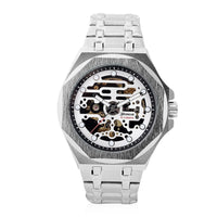 GENOA Automatic Mechanical Movement Octagonal Dial Watch in ION Plated Black Stainless Steel Strap (46mm)
