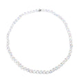 Simulated Blue Magic Color Topaz 12 mm Beaded Necklace (36 Inches) in Silvertone - Sticky add to cart bar
