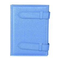 Blue Faux Leather 4 Page Book Design Earrings Hoder (7.28"x5.31"x1.57")