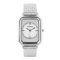 STRADA 10th ANNIVERSARY SPECIAL White Austrian Crystal Japanese Movement Watch in Silvertone - Sticky add to cart bar