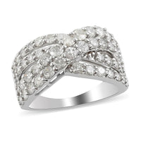 NY Closeout 2.00 ctw Diamond G-H I1-I2 Ring in 14K White Gold (Size 6.0) 4.90 Grams