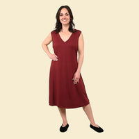 TAMSY Burgundy Night Tank Dress - S