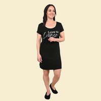 TAMSY Black "Love to Lounge" Sleep Shirt - S